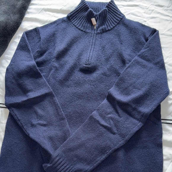 J. Crew Other - Men's Navy Half-Zip Wool Sweater